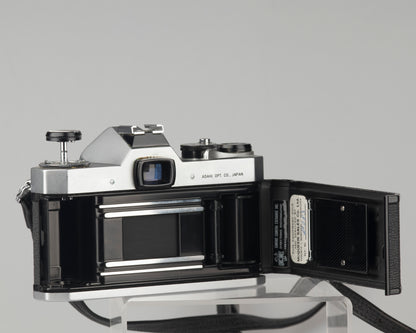 Pentax Spotmatic SP II w/ SMC Takumar 55mm f1.8 lens + leather case // modified for modern batteries