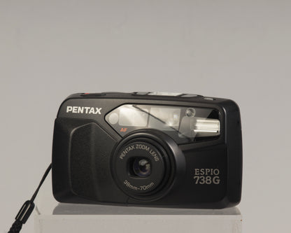 Appareil photo Pentax Espio 738G 35 mm avec étui d'origine (série 1710853)