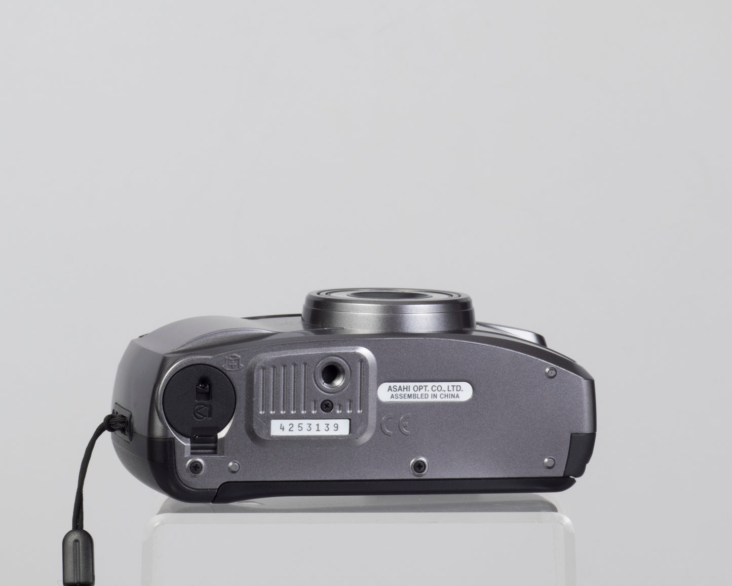The Pentax Espio 80 35mm point-and-shoot (bottom view)