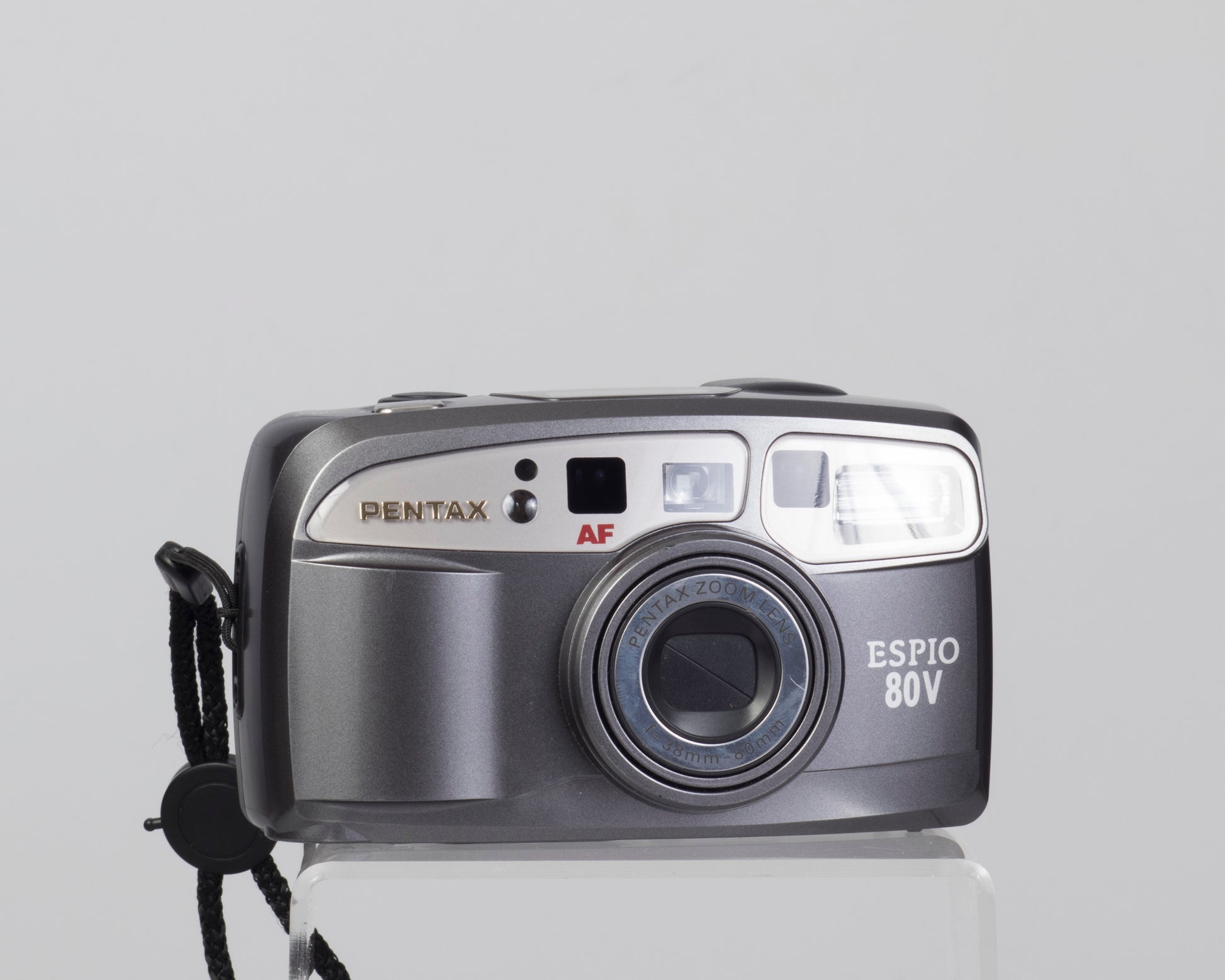 The Pentax Espio 80 35mm point-and-shoot (switched off)