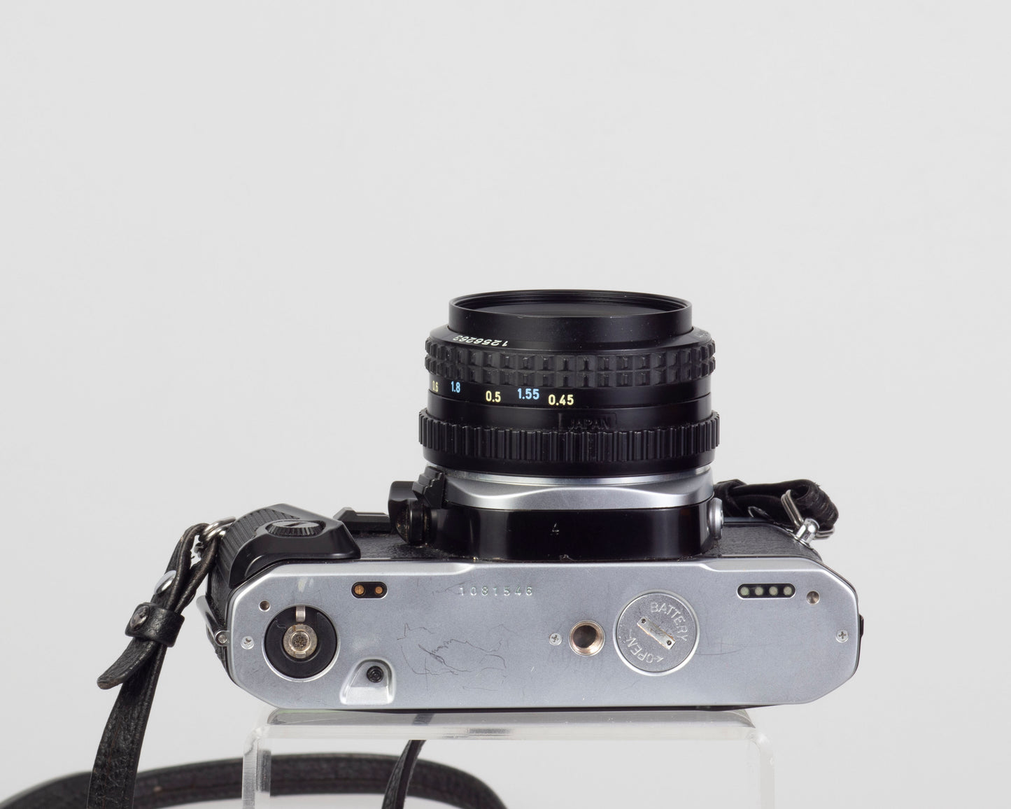 Reflex Pentax Super Program 35 mm avec objectif SMC Pentax A 50 mm f1.7 + ME Winder II + manuel d'origine