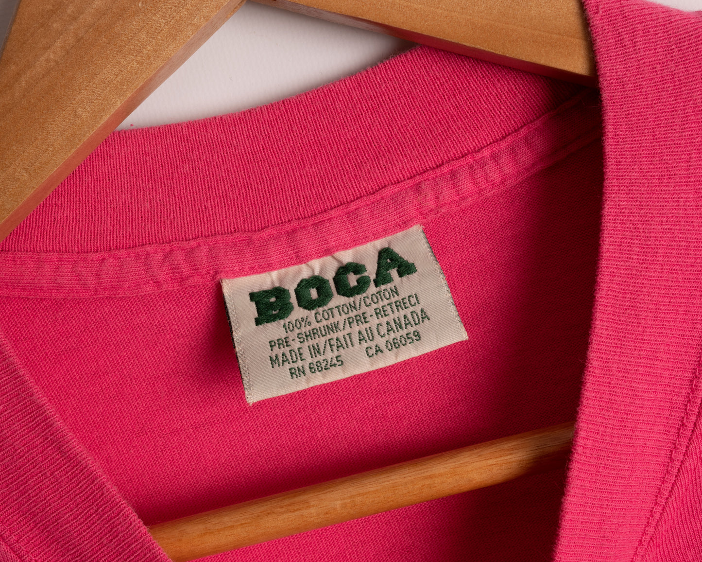 Pink BOCA t-shirt - made in Canada - large