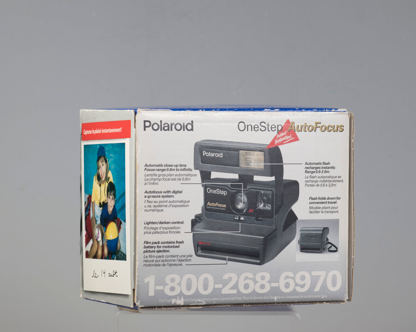 Appareil photo instantané Polaroid OneStep AutoFocus avec boîte d'origine et manuel