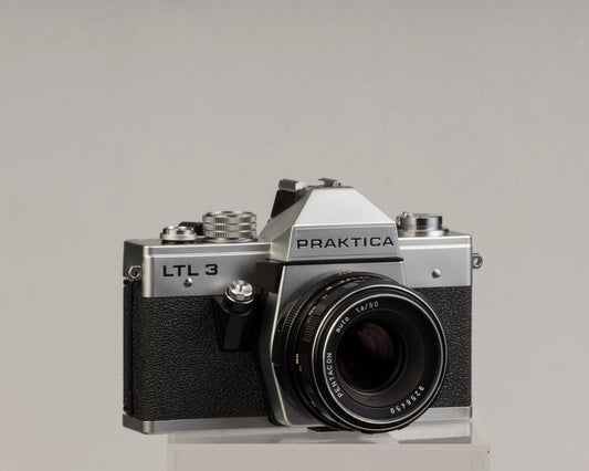 Praktica LTL 3 35mm film SLR camera w/Pentacon 50mm f1.8 lens and original case