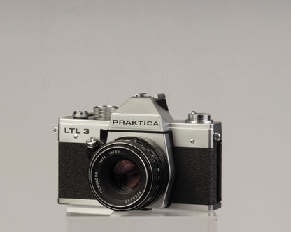 Praktica LTL 3 35mm film SLR camera w/Pentacon 50mm f1.8 lens and original case