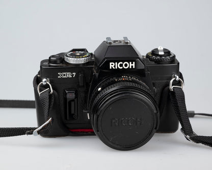Ricoh XR-7 35mm SLR + XR Rikenon 50mm 1:2 lens + ever-ready case