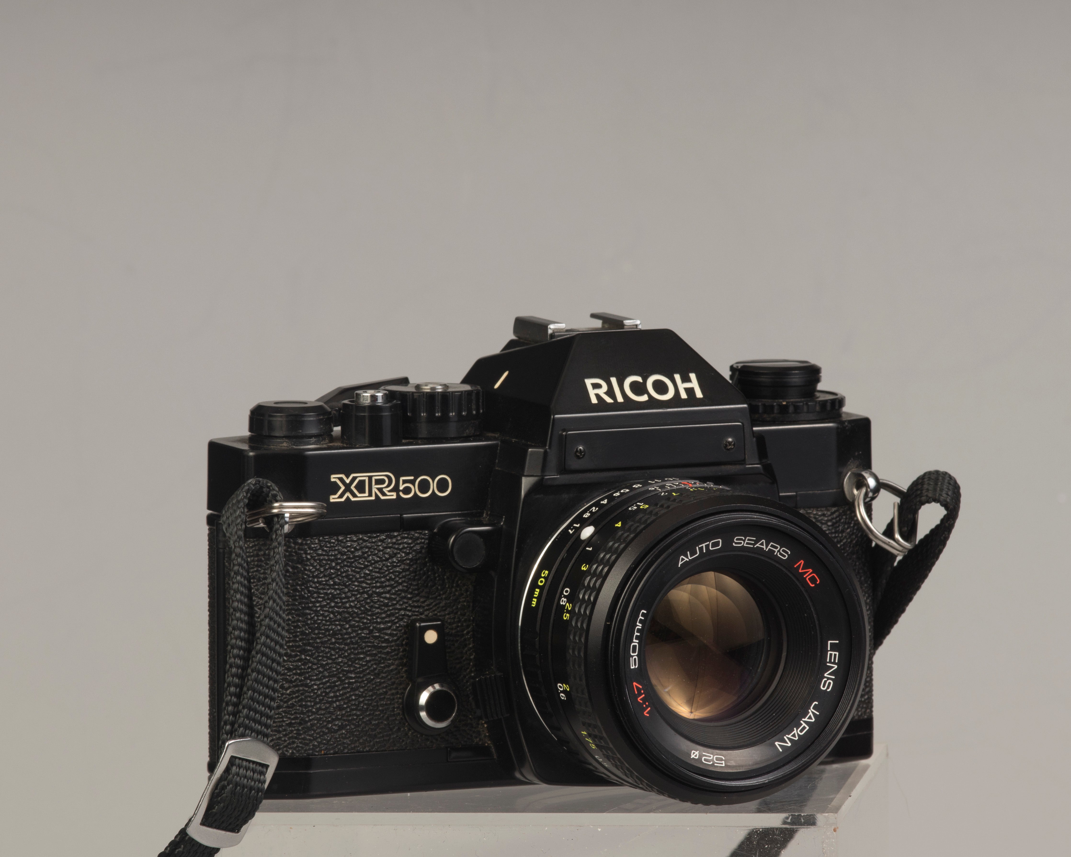 Ricoh XR-500 35mm SLR w/50mm f1.7 lens and ever-ready case – New