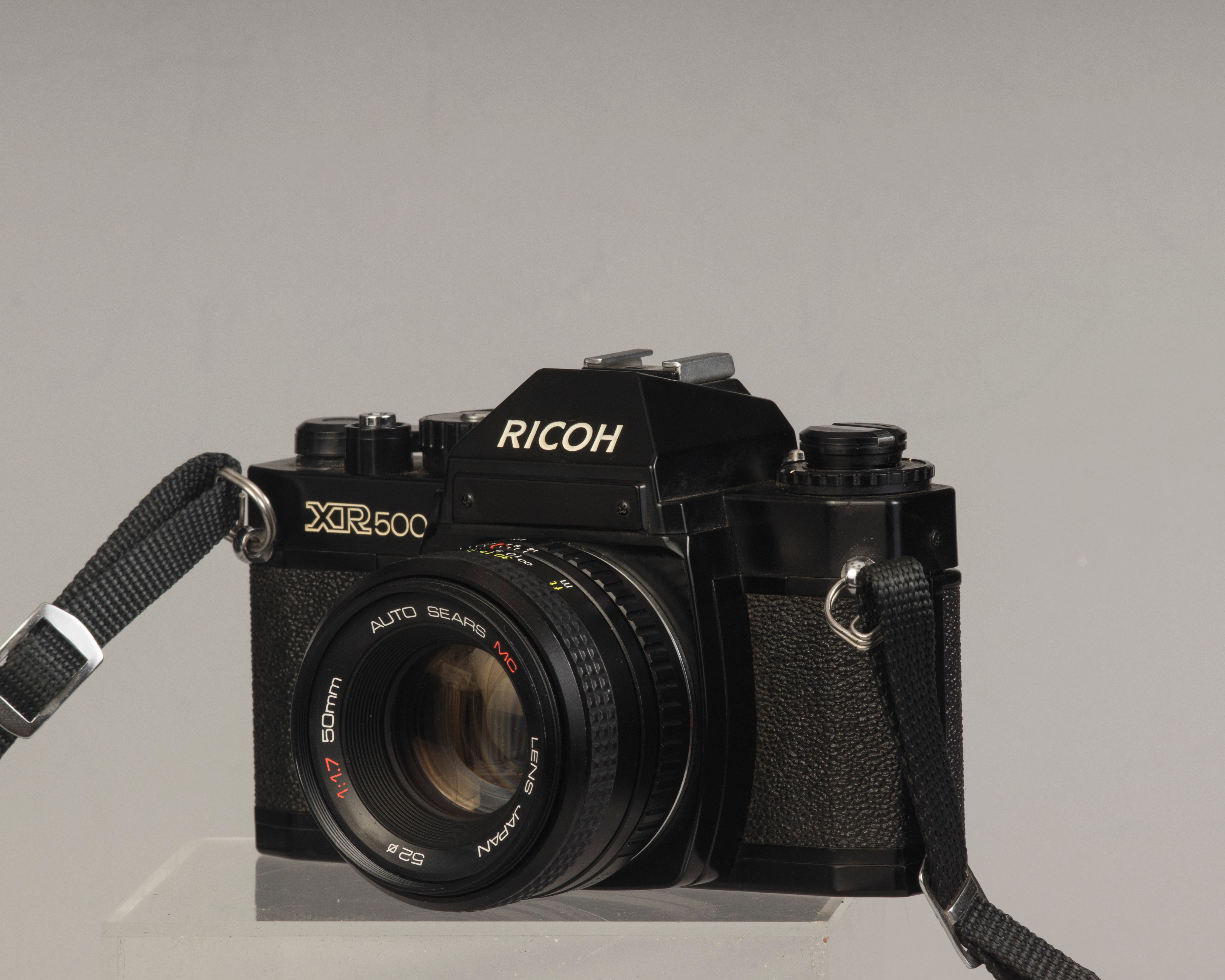 Ricoh XR-500 35mm SLR w/50mm f1.7 lens and ever-ready case – New
