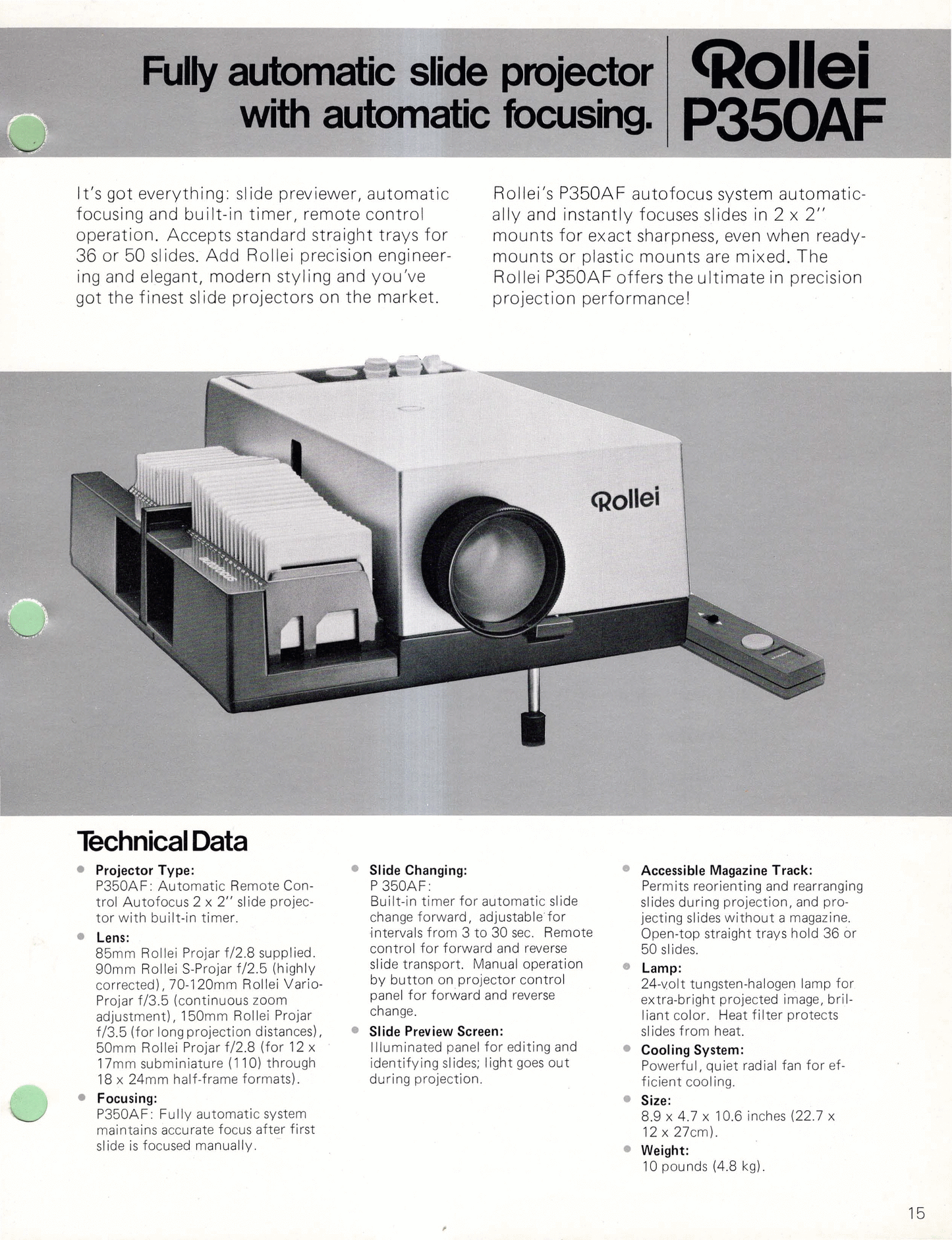 Rollei P350AF 35mm slide projector