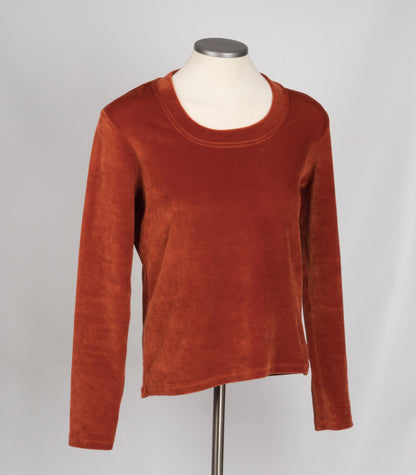 Top en velours orange rouille - petit