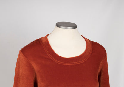 Top en velours orange rouille - petit