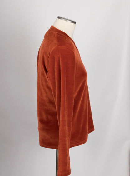 Top en velours orange rouille - petit
