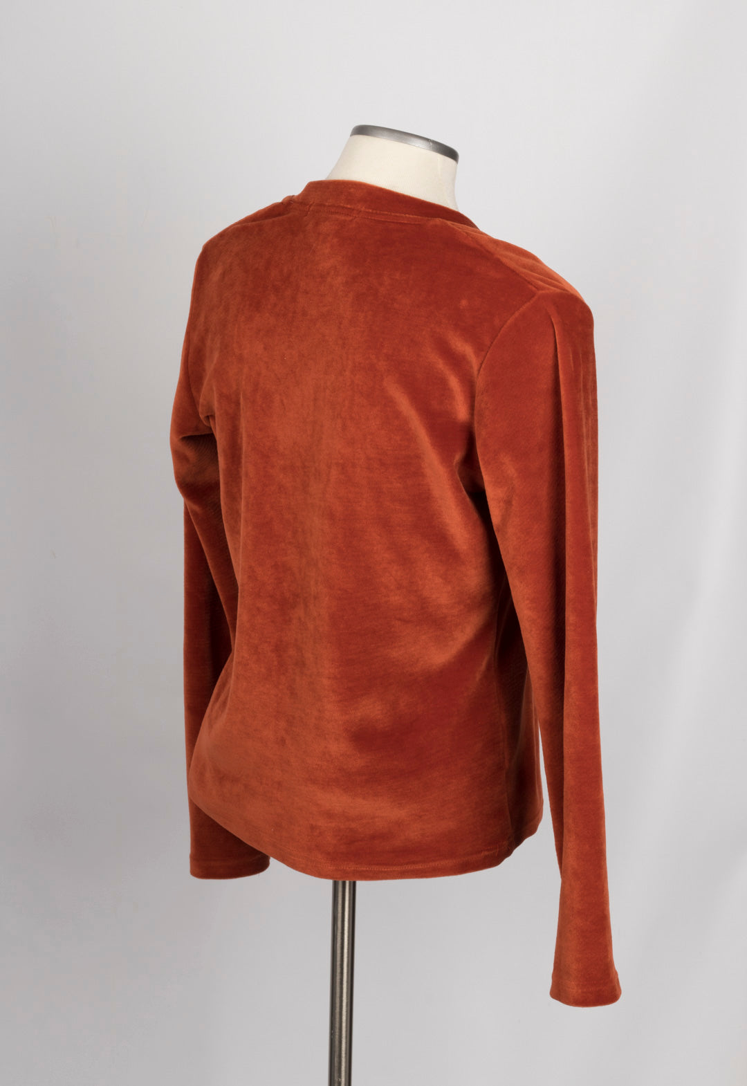 Top en velours orange rouille - petit