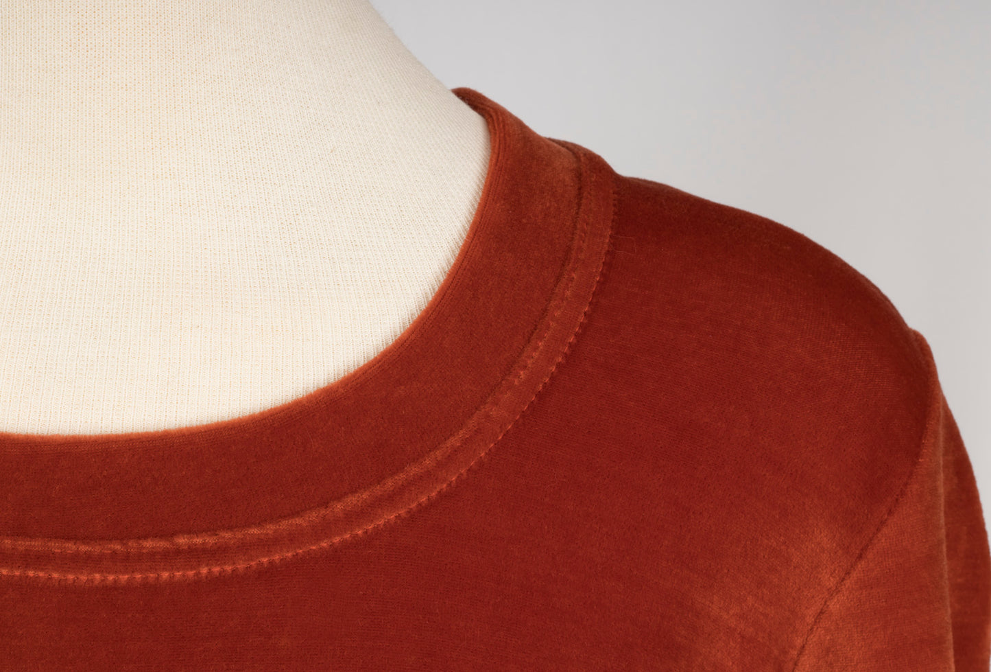 Top en velours orange rouille - petit