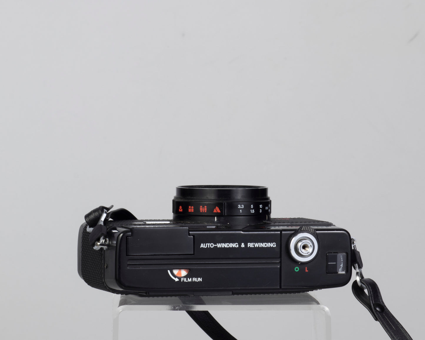 The Sears (Halina) MW35E is a simple zone focus 35mm camera (top view)