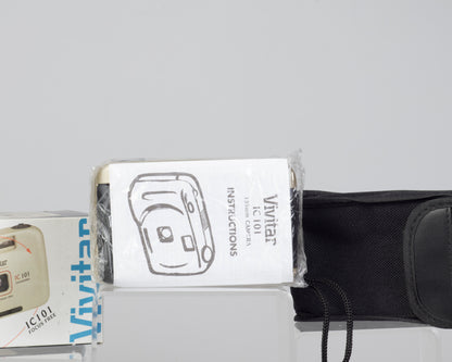 Appareil photo Vivitar IC 101 35 mm (nouveau stock ancien avec boîte, étui et manuel)