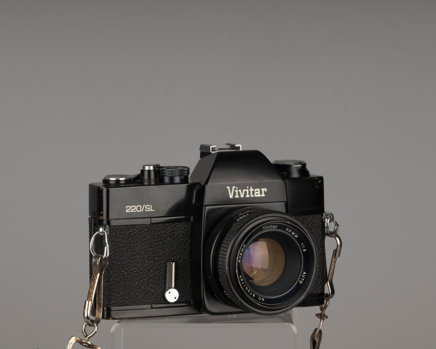 Appareil photo reflex Vivitar 220/SL 35 mm avec objectif 50 mm f1.8 et étui toujours prêt
