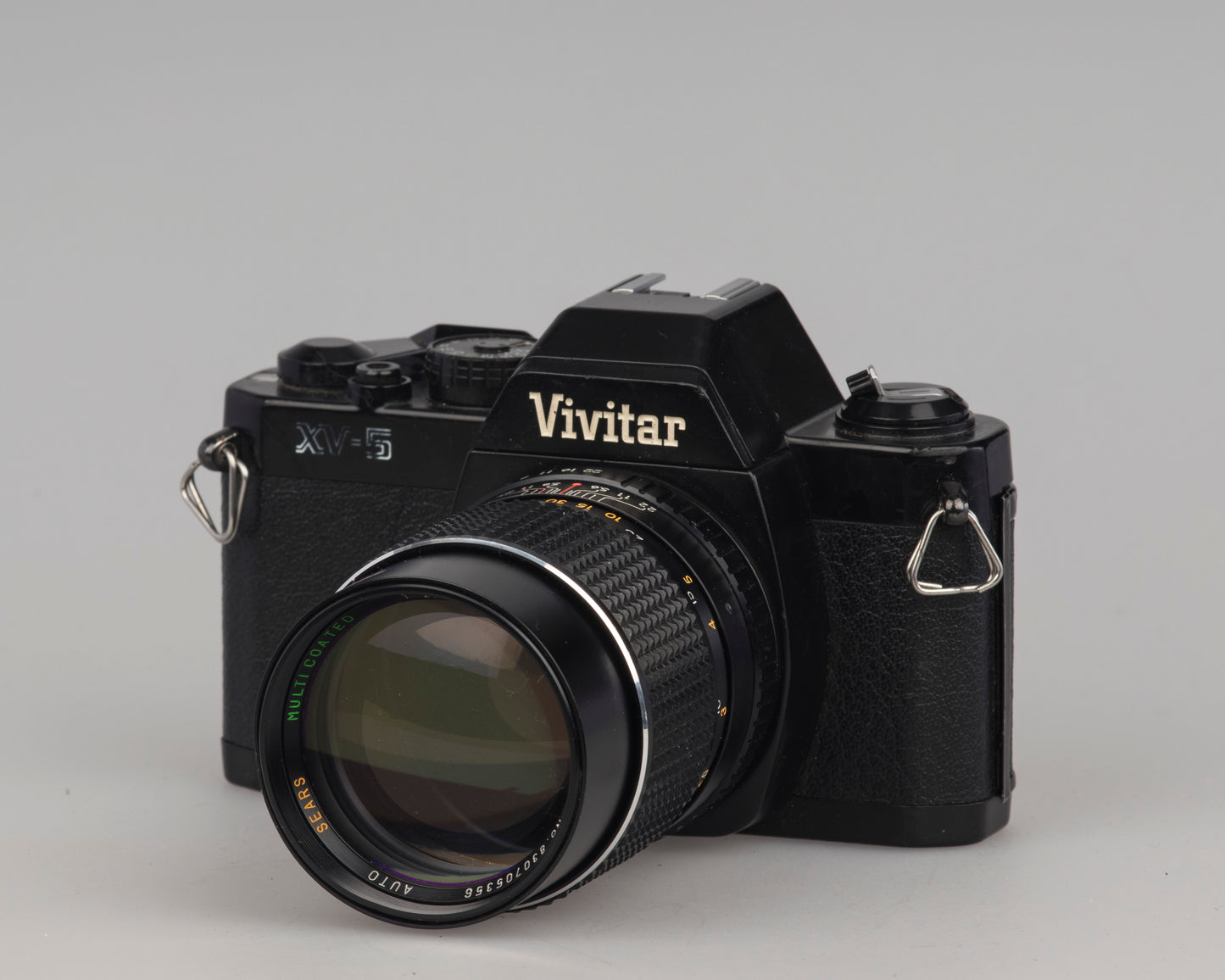 Reflex Vivitar VX-5 35 mm avec objectif Sears 135 m f2.8
