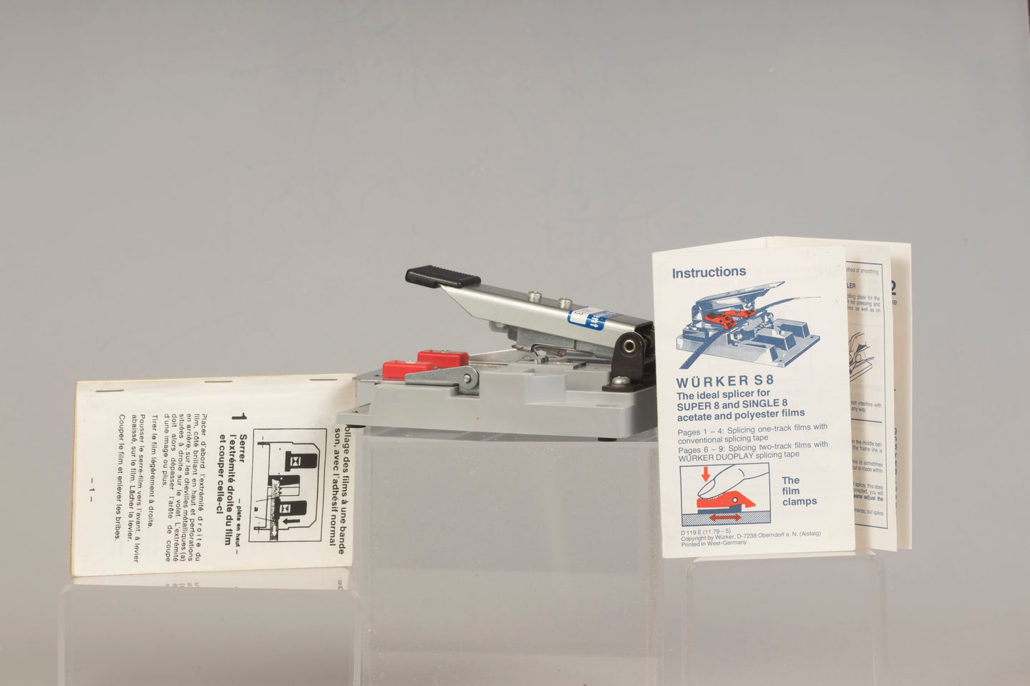 Colleuse de film Wurker Super 8 (type bande)