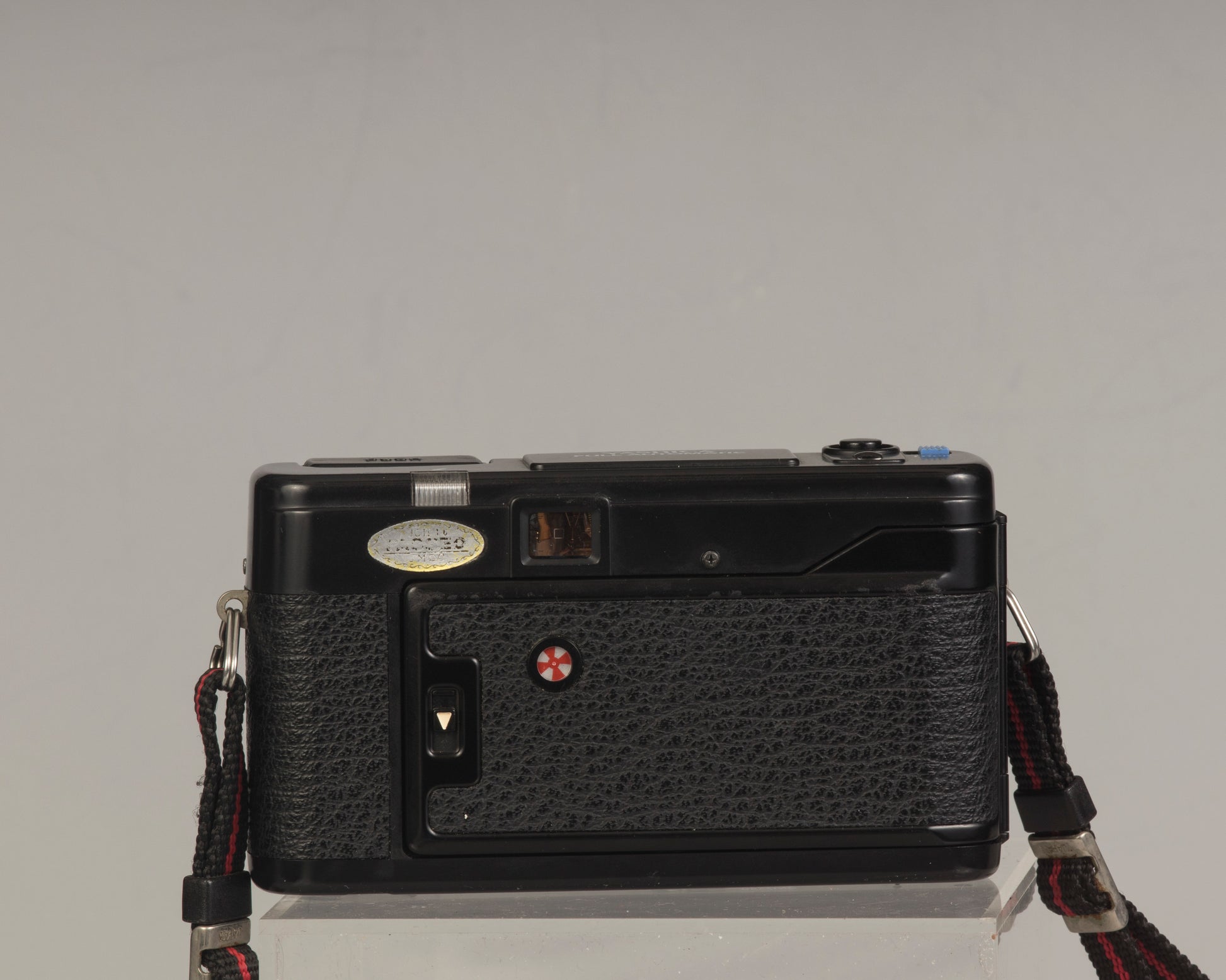 The Yashica Auto Focus Motor (back view shown) is a classic 35mm point-and-shoot film camera featuring a 38mm f2.8 lens