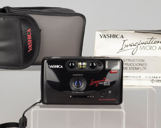 Yashica Imagination Micro AF Data Back Appareil photo argentique 35 mm avec étui