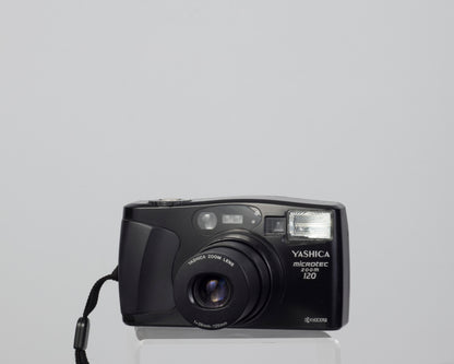 The Yashica Microtec Zoom 120 (aka Kyocera Lynx 120 or Yashica MicroElite Zoom 120) is a high quality35mm zoom point-and-shoot from circa 1995
